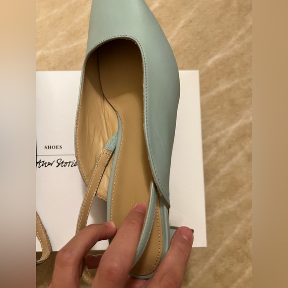 NWT & Other Stories Square Toe Kitten Heel Mules Sz 6.5/ EU 36 - Picture 11 of 12